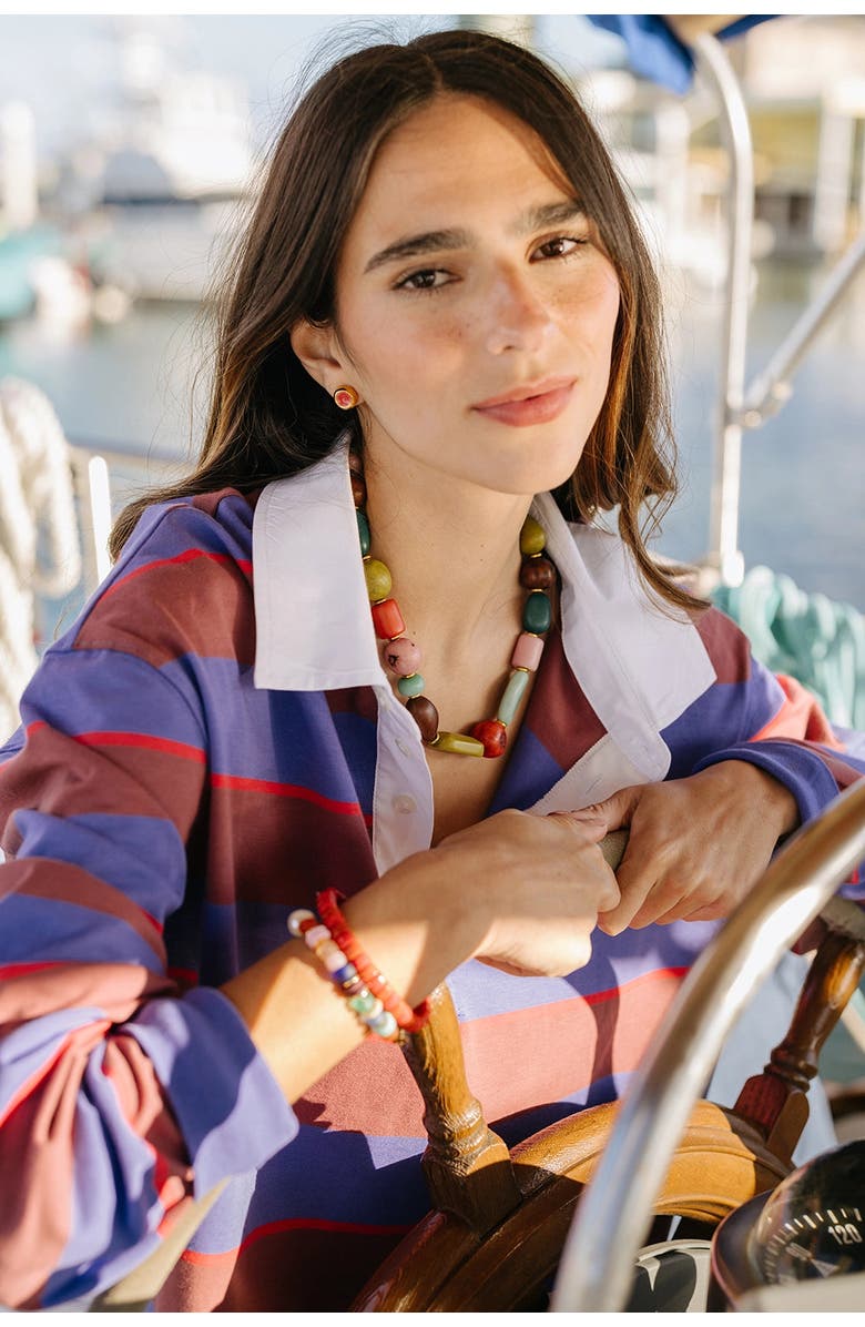 Noonday Collection Sculpted Porcelain Studs, Alternate, color, Coral