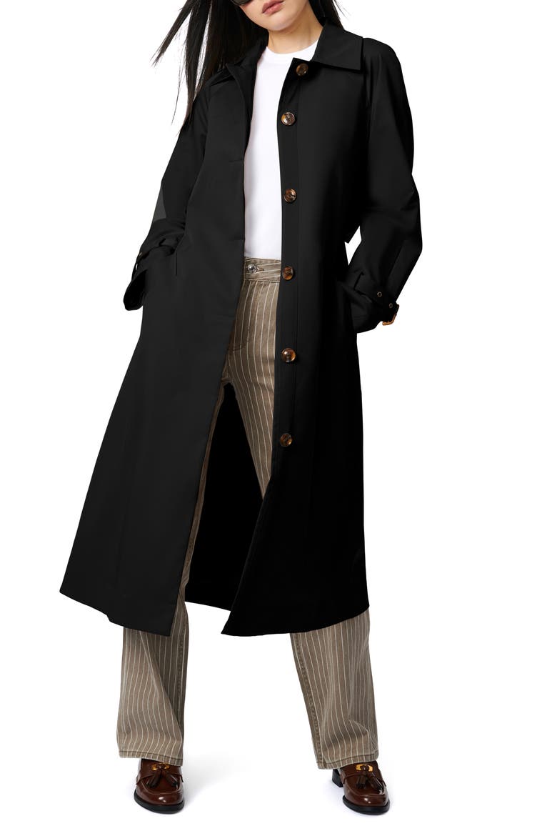 Modern Trench Coat, Alternate, color, BLACK