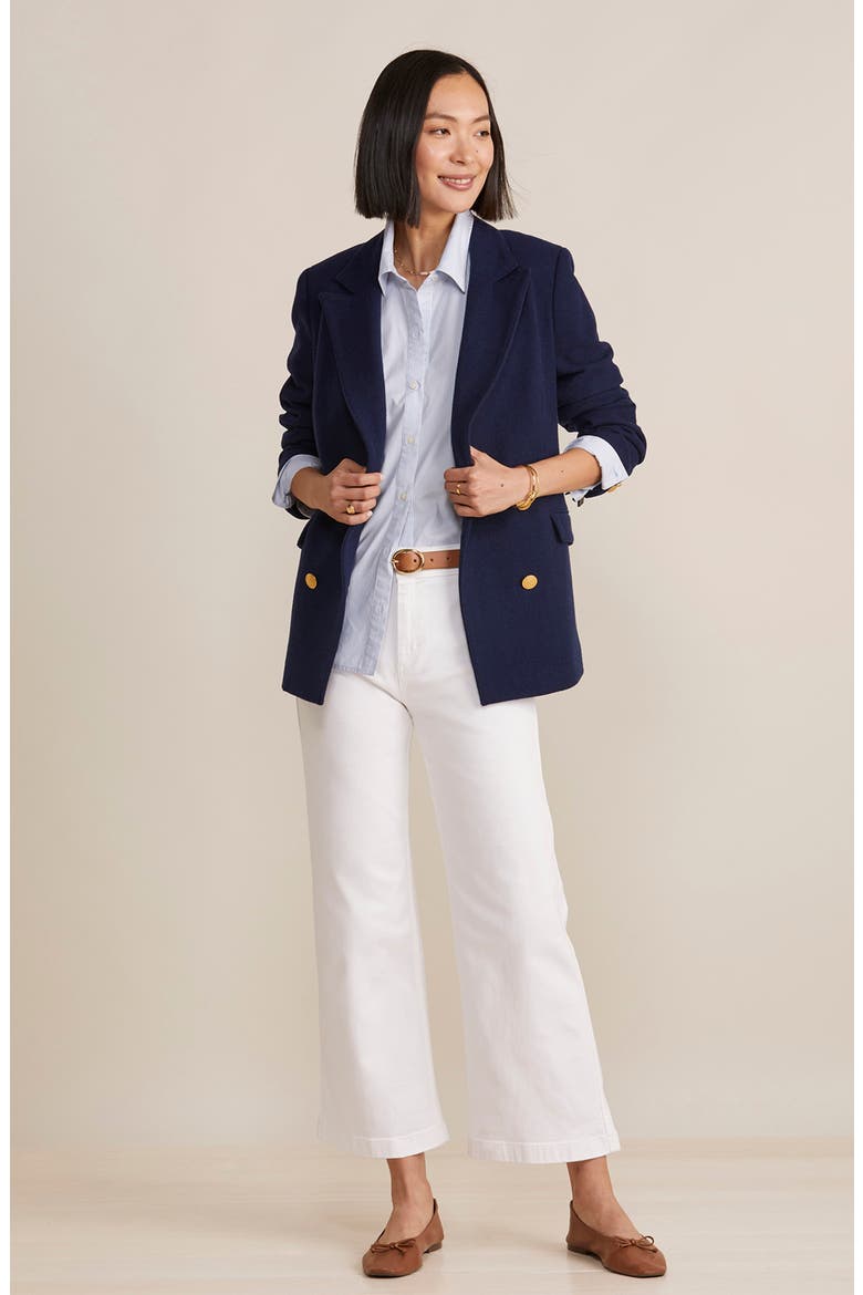 Mariner Crop Wide Leg Jeans, Alternate, color, WHITE CAP