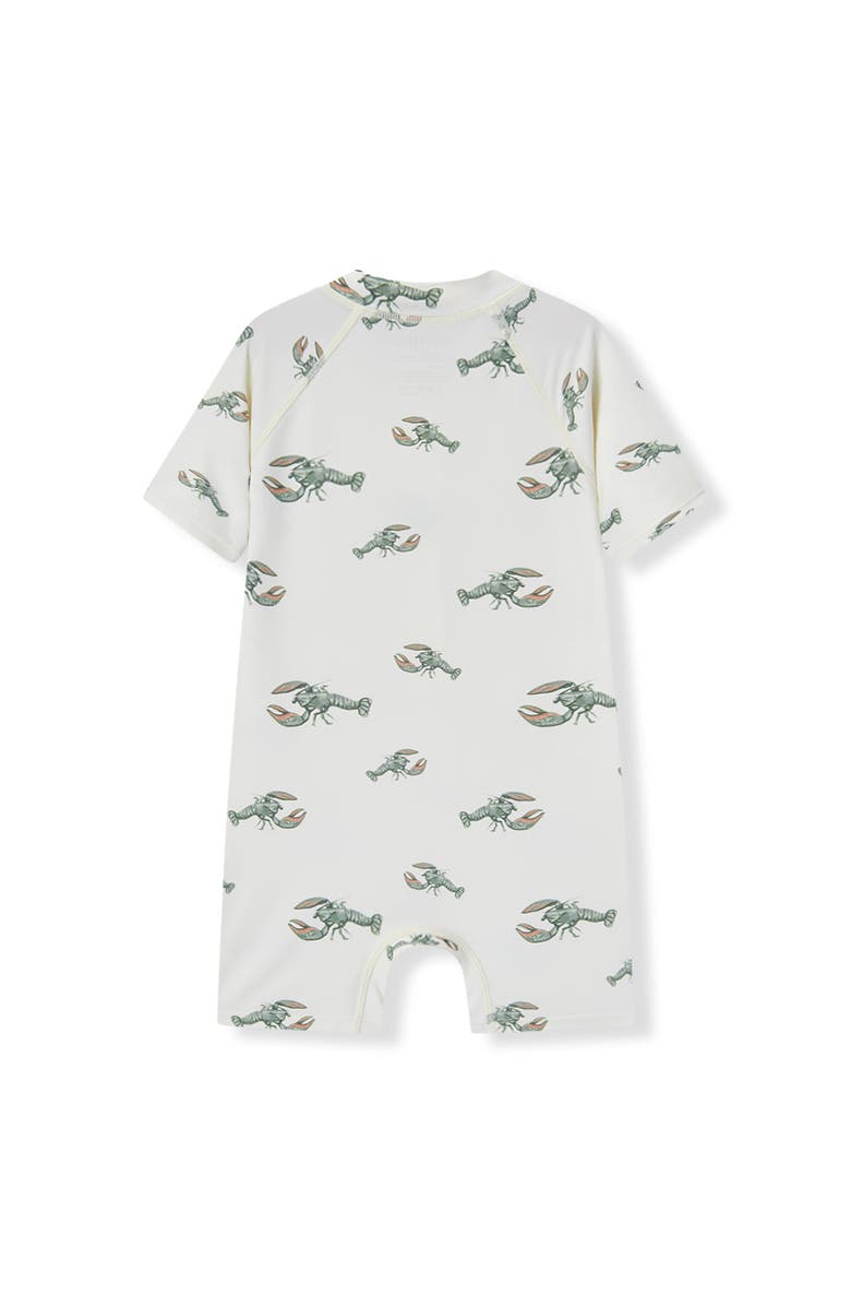 Milkbarn Zipper Shortall Swimsuit, Alternate, color, Mint Lobster