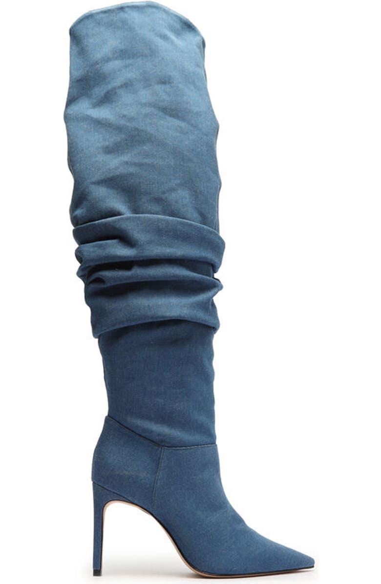 Schutz Ashlee Thigh High Pointed Toe Slouch Boot, Alternate, color,