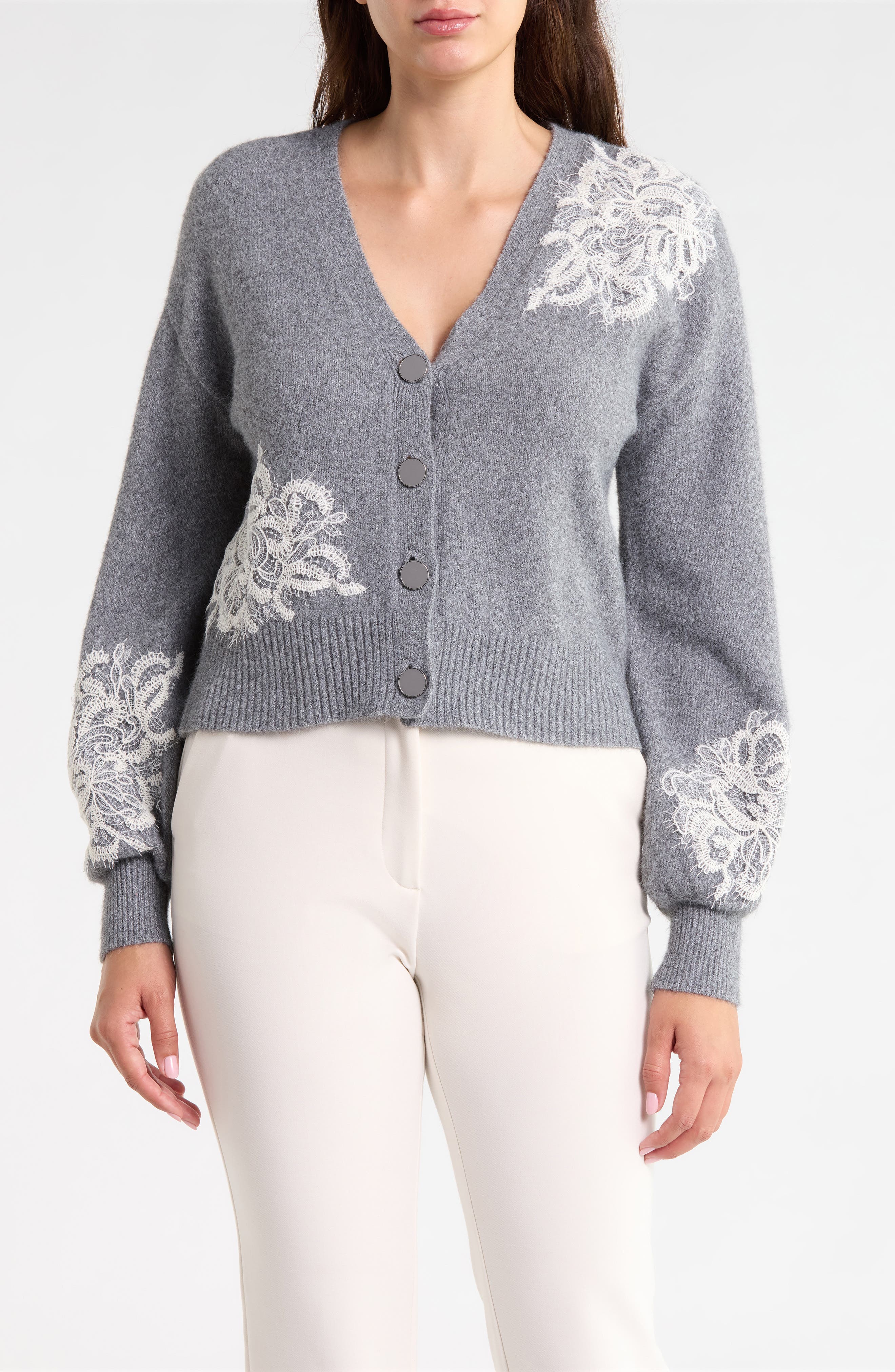 Lace Trimmed Cardigan