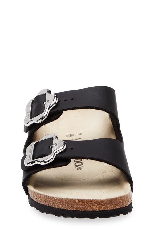 Birkenstock Arizona Flowers Double-buckle Slide Sandals In Black
