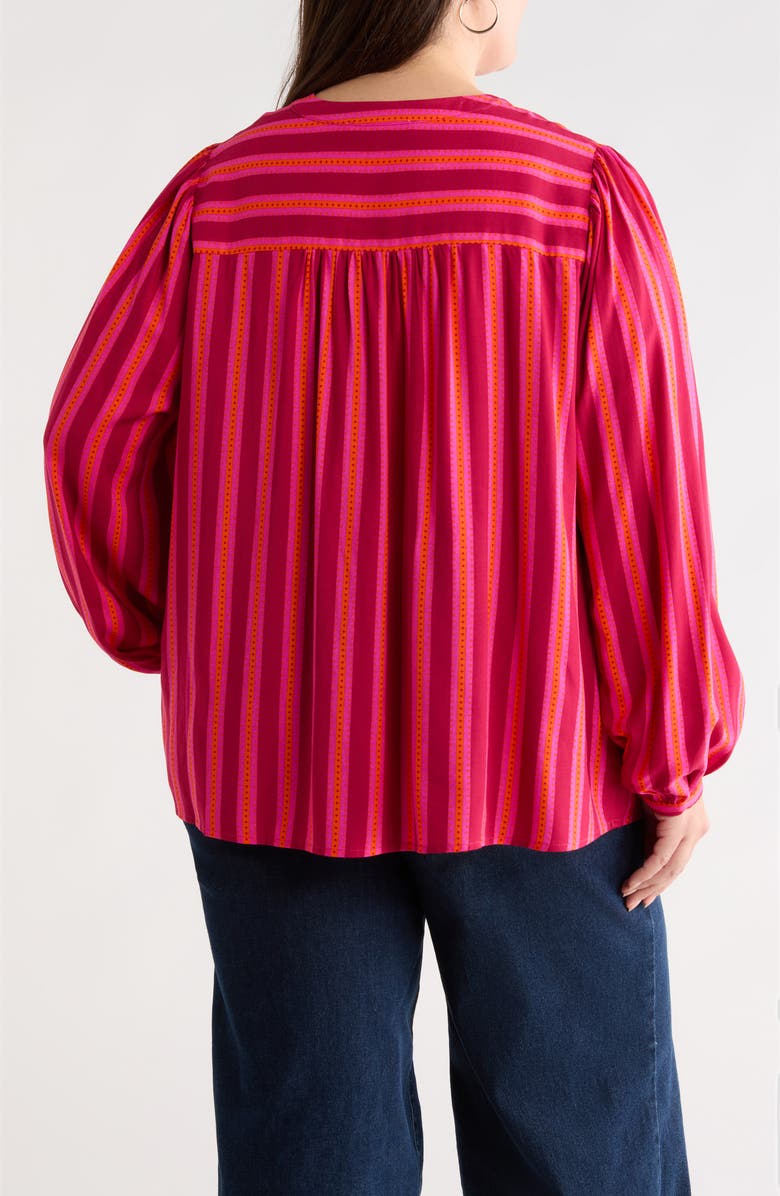 SUGARLIPS Clarisa Stripe Top, Alternate, color, Fuchsia-Orange