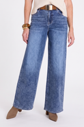 The Noli Shop Celeste Slim Palazzo Jeans