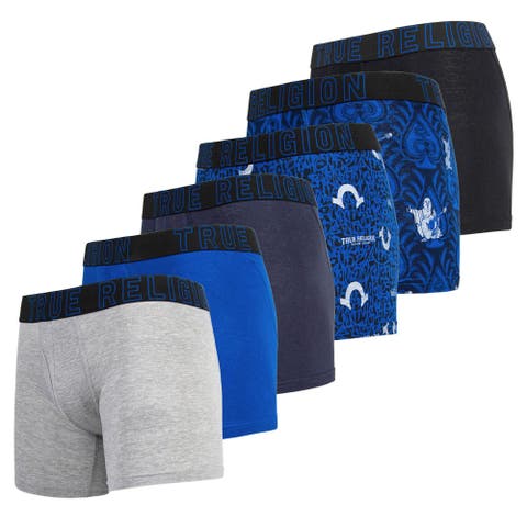 Mens Boxer Briefs Cotton Stretch Underwear for Men Pack of 6 Red/Black