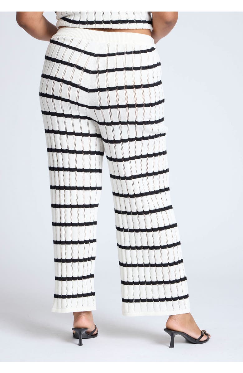 ELOQUII Sweater Pull On Pant, Alternate, color, Horizontal Stripe Arctic Wolf