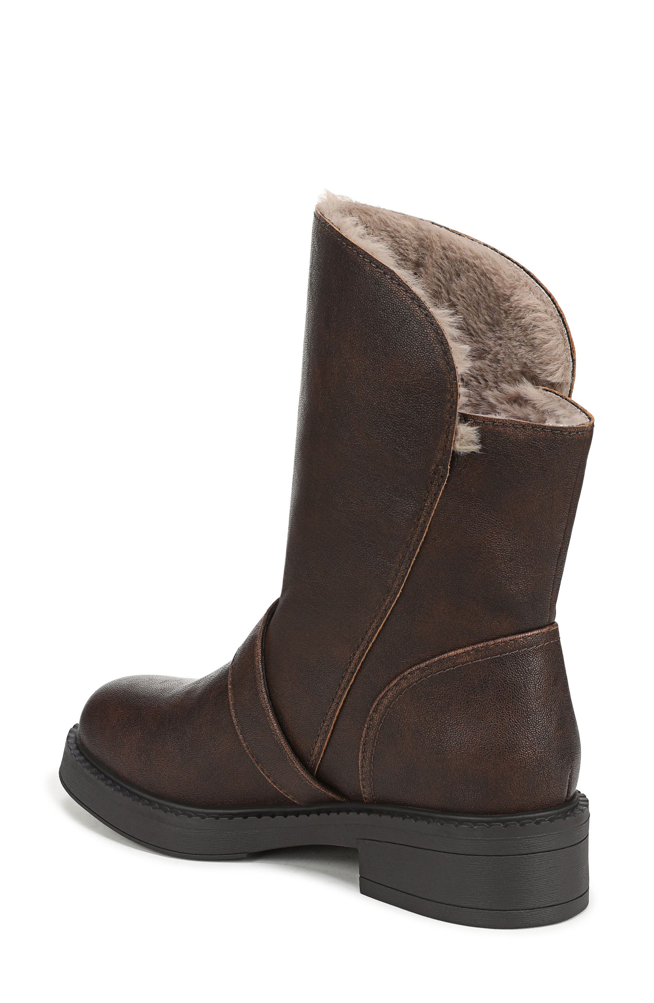 Venice Cozy Faux Fur Lined Boot, Alternate, color, BROWN FAUX LEATHER