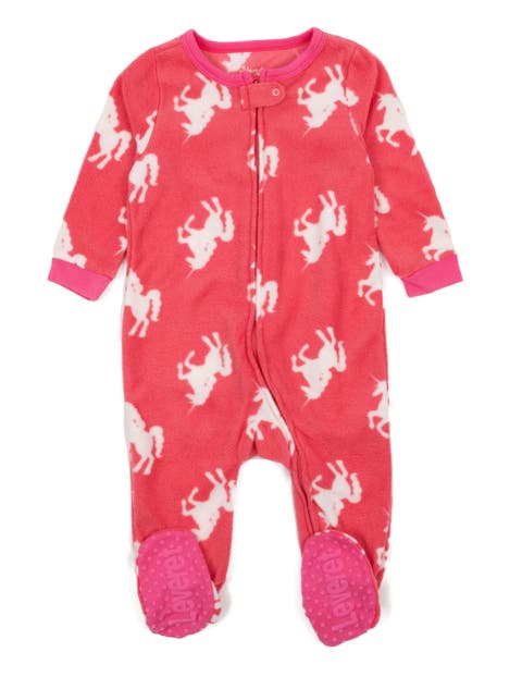 Fleece Footed Pajamas Holiday Print (Baby)