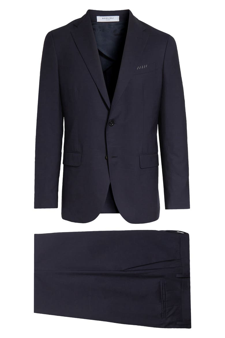 B-Line Virgin Wool Suit, Alternate, color, NAVY