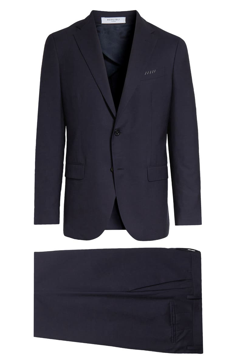 Boglioli B-Line Virgin Wool Suit, Alternate, color, Navy