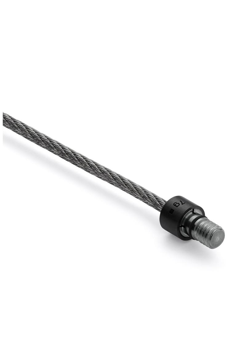 Men's 7G Black Ceramic Pyramid Cable Bracelet, Alternate, color, BLACK CERAMIC/ BLACK SILVER