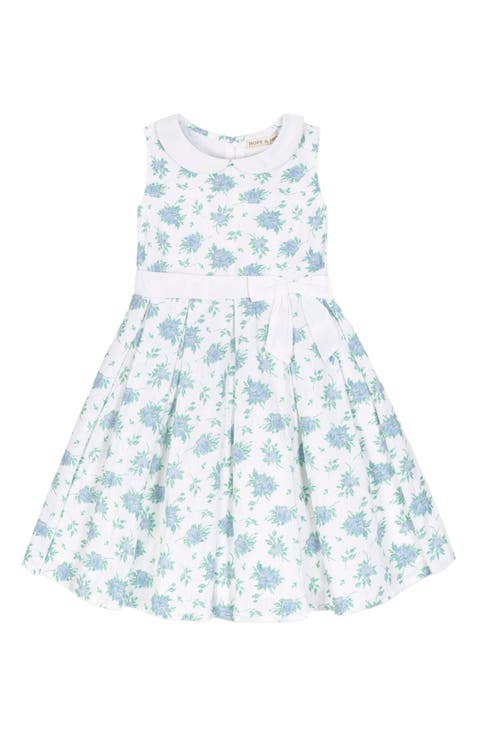 Girls' Linen Tea Dress, Toddler