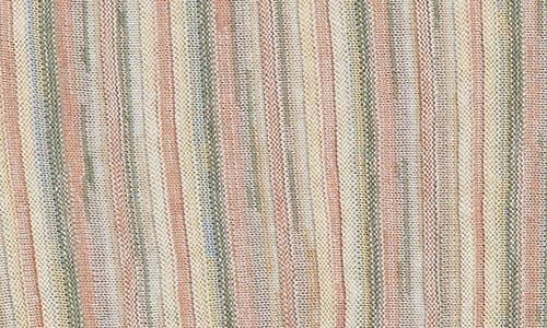 Zimmermann Illuminate Mouline Pleated Short Sleeve Sweater In Beige Multi Stripe