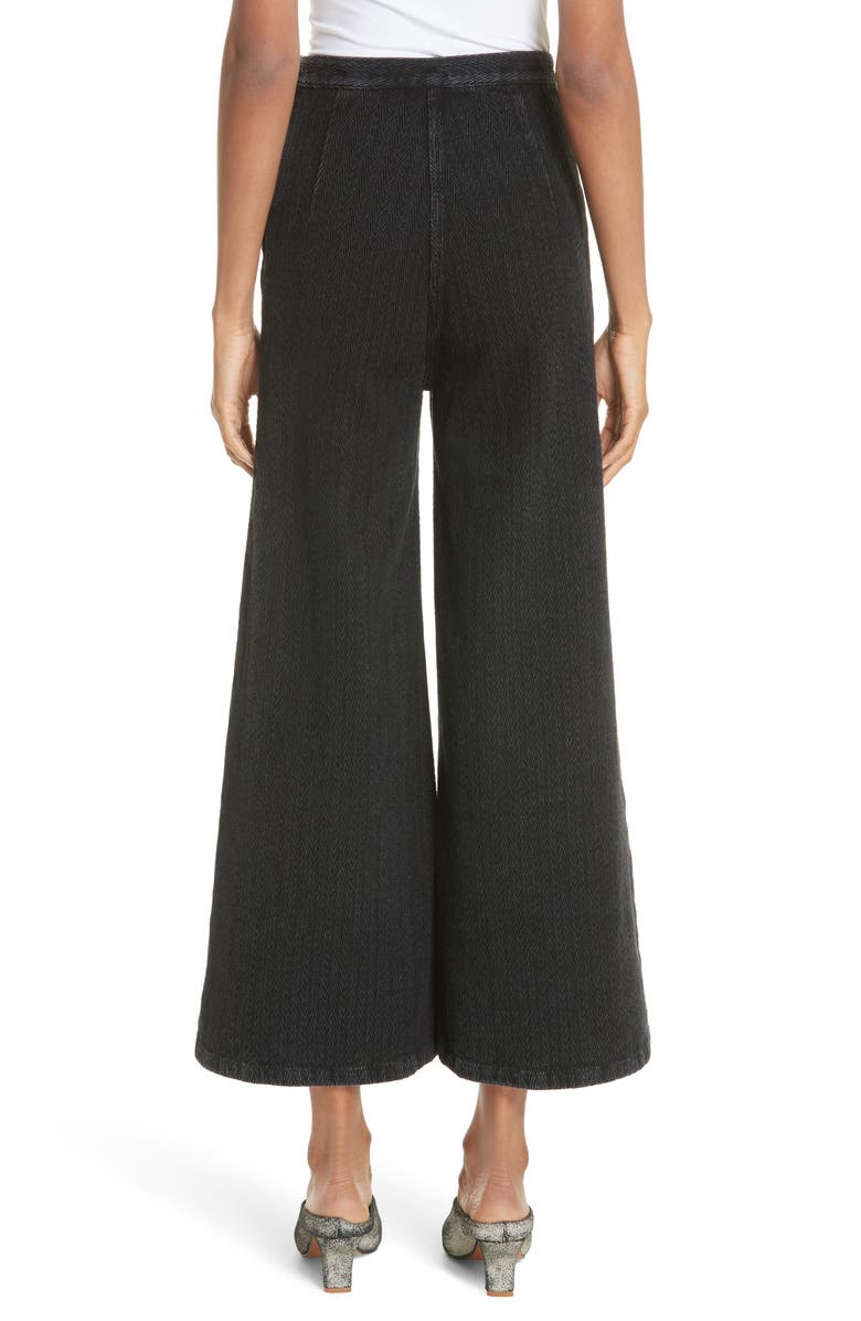 Rachel Comey Absolute Herringbone Weave Wide Leg Pants, Alternate, color, 