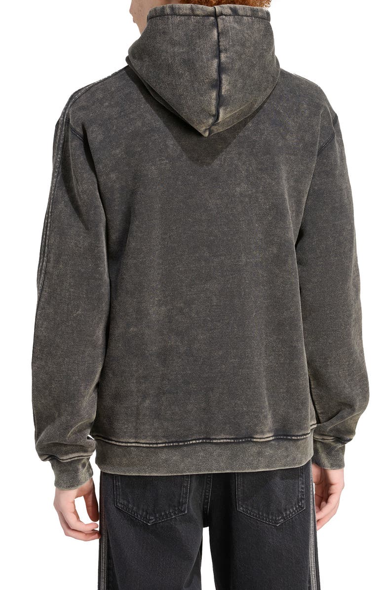 adidas Washed Cotton Blend Hoodie, Alternate, color, Black