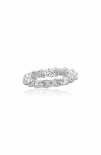 Pavé Cubic Zirconia Bamboo Eternity Ring