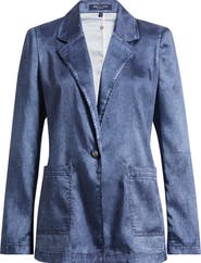 KOBI HALPERIN Veronica Denim Effect Satin Jacket