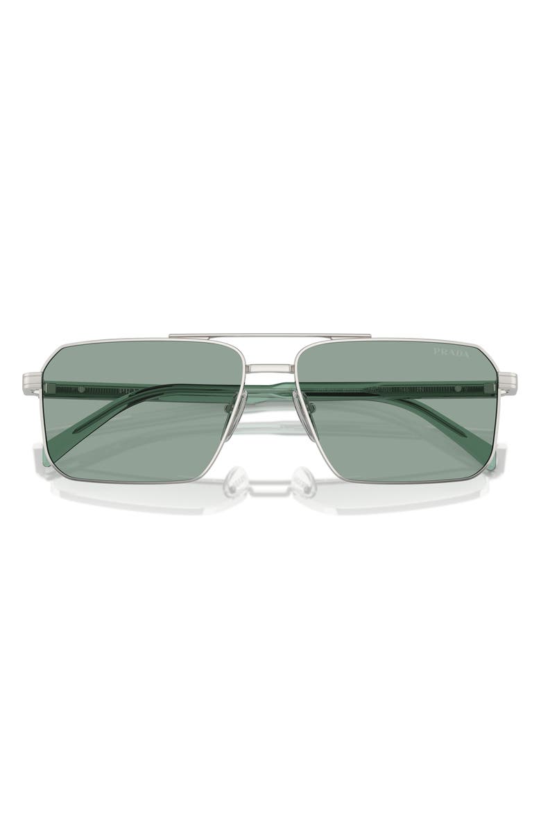 Prada 61mm Rectangular Sunglasses, Main, color,