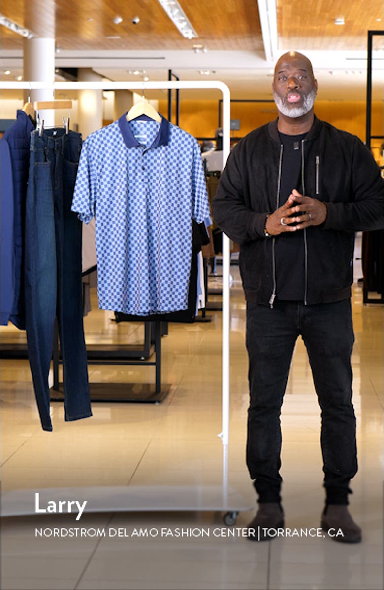 Gunnar Check Print Golf Polo, sales video thumbnail