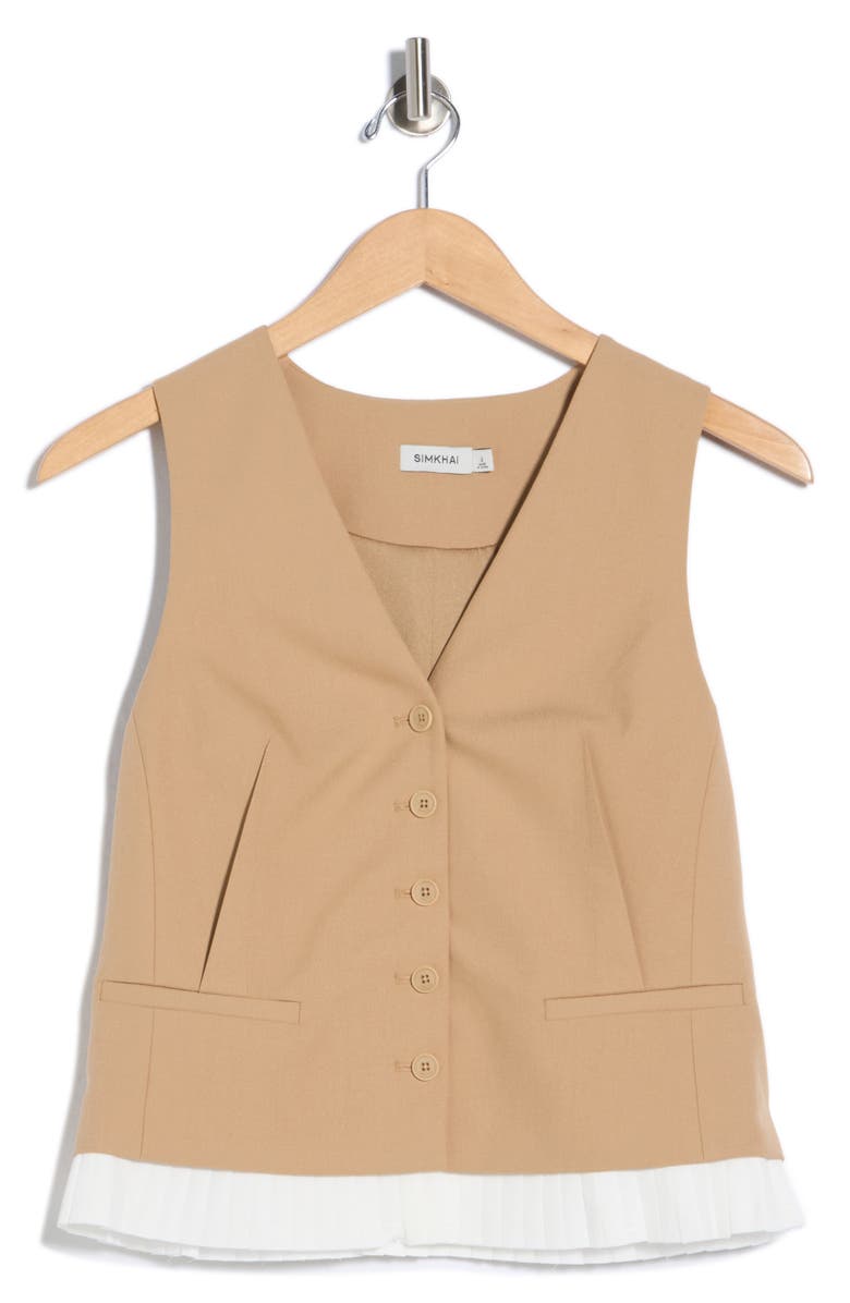 Simkhai Laiken Vest, Alternate, color, Camel