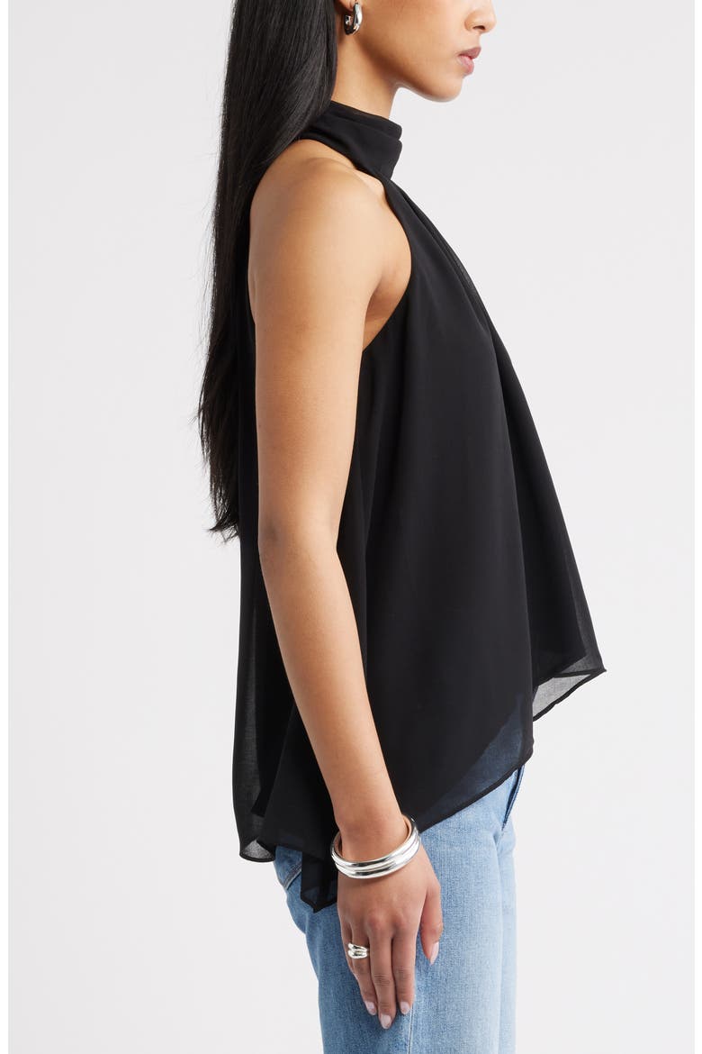 Asymmetric Woven Top, Alternate, color, BLACK