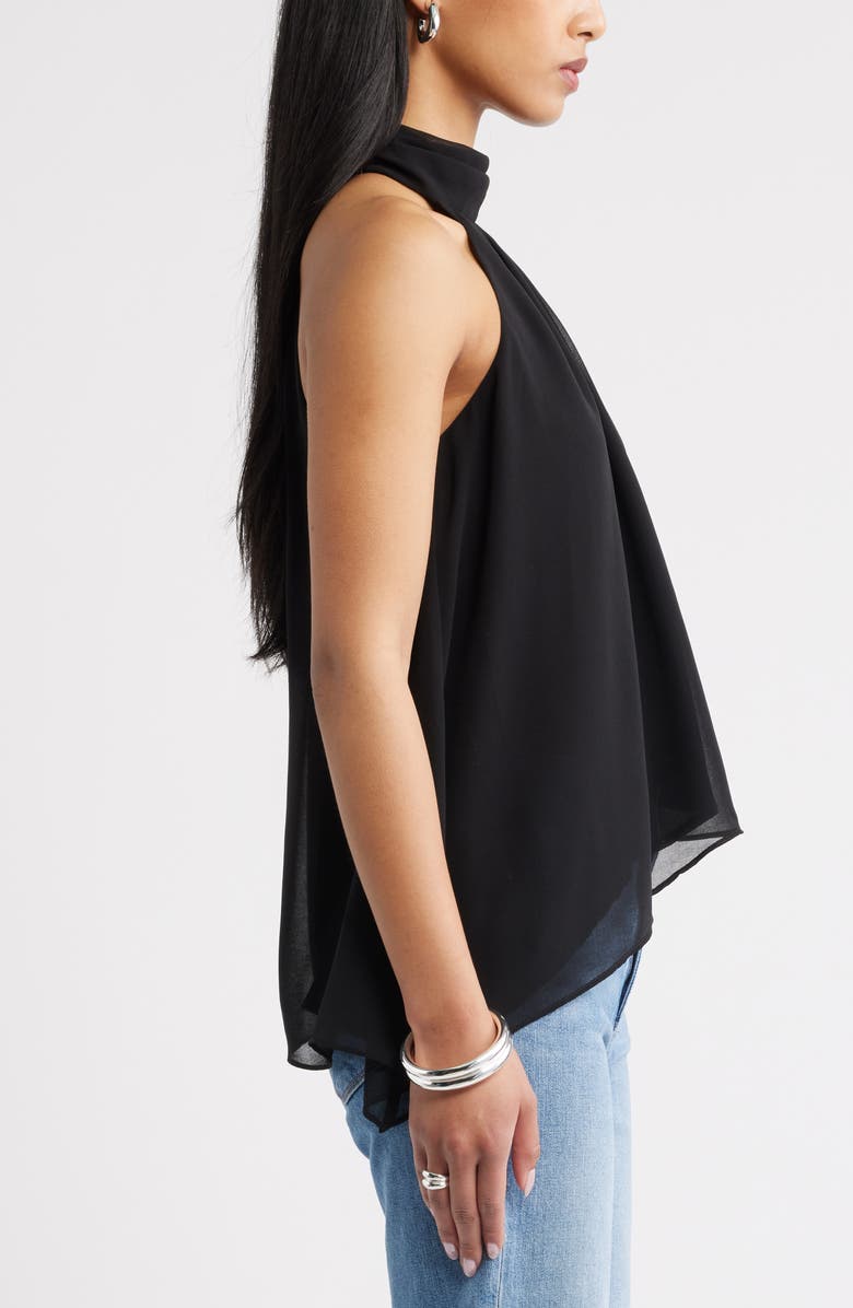 Open Edit Asymmetric Woven Top, Alternate, color, Black