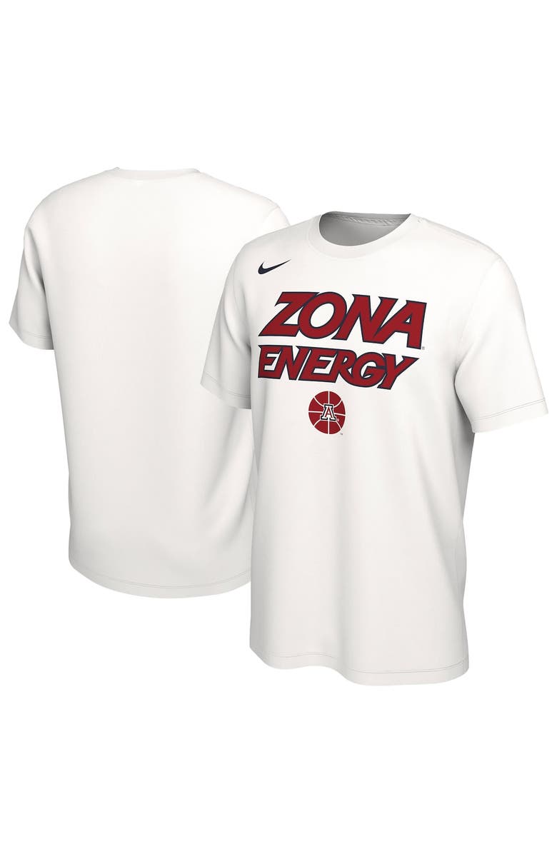 Nike Unisex Nike  White Arizona Wildcats 2024 On-Court Bench Energy T-Shirt, Main, color, 