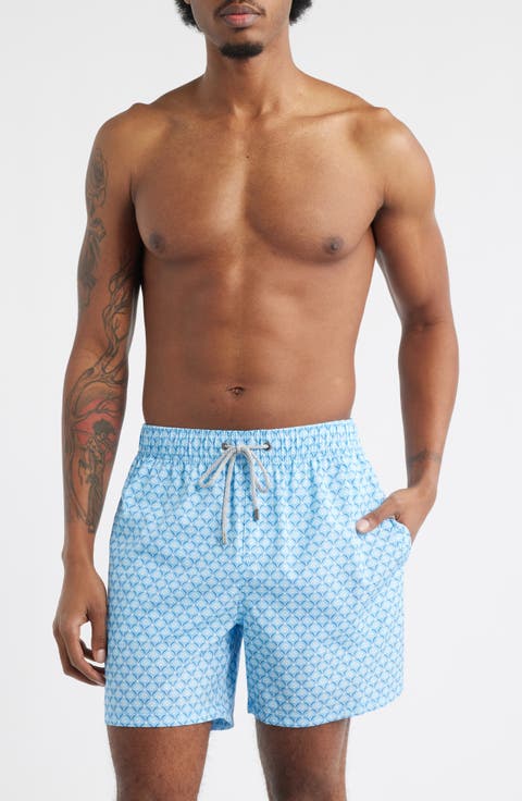 Print Stretch Volley Swim Trunks
