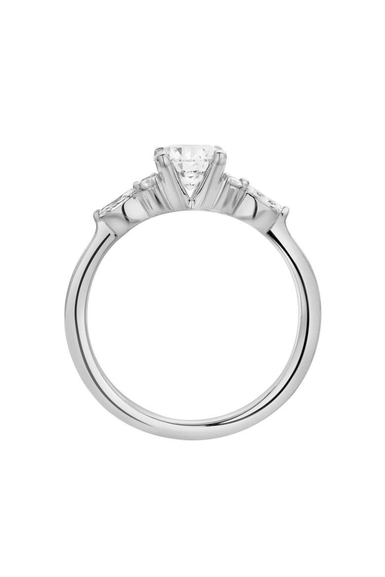 Elora 14K Gold Round & Marquise Cut Lab Grown Diamond Engagement Ring - 1 Ct, Alternate, color, 14K White Gold