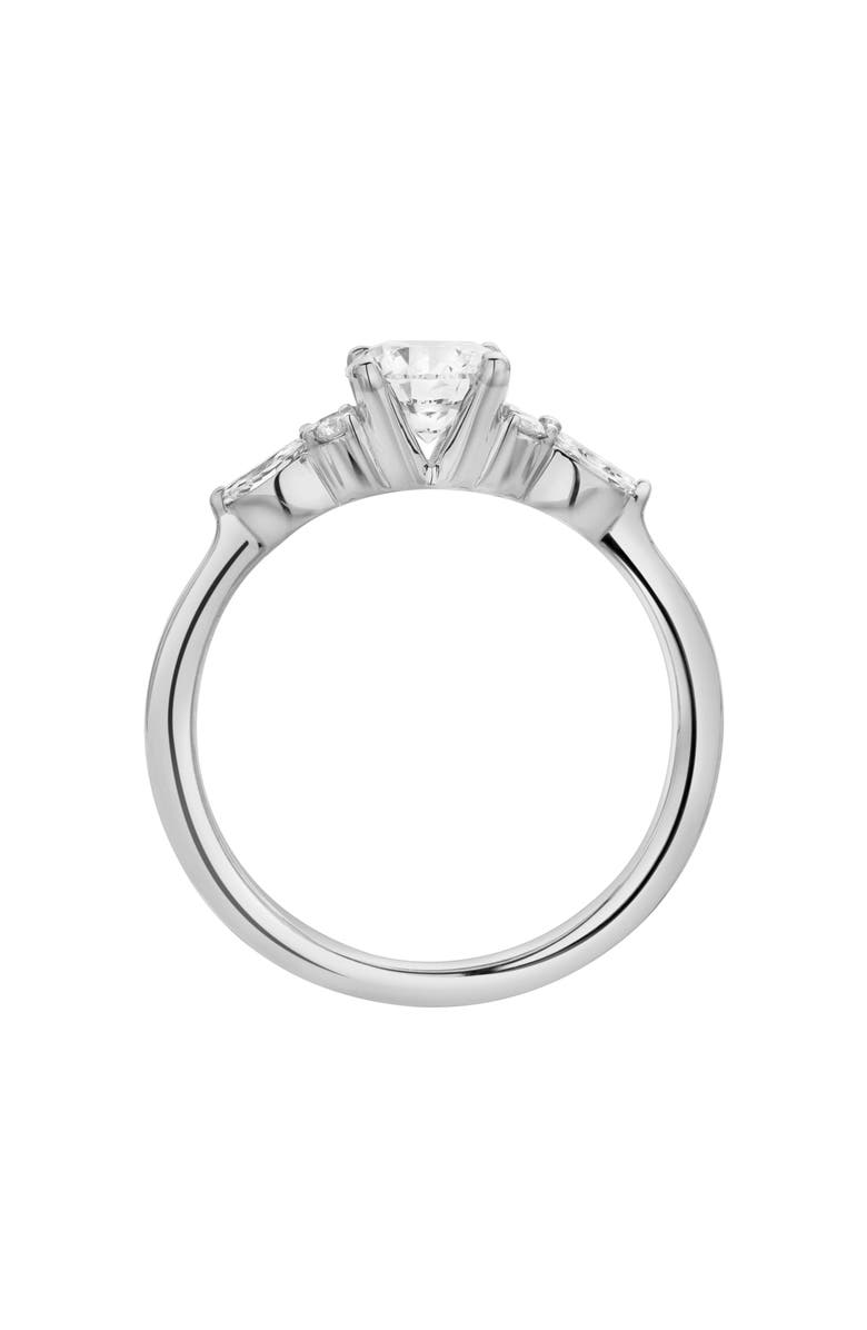 LuvMyJewelry Elora 14K Gold Round & Marquise Cut Lab Grown Diamond Engagement Ring - 1 Ct, Alternate, color, 14K White Gold