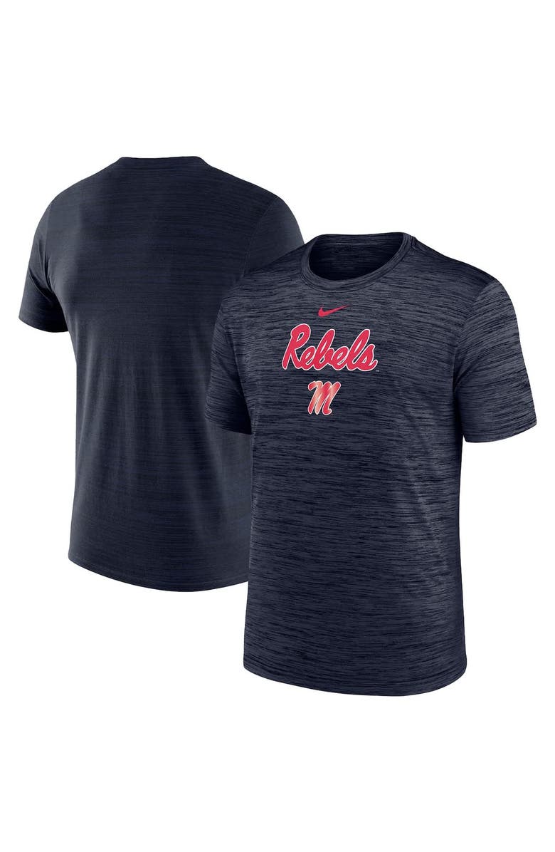 Nike Men's Nike Navy Ole Miss Rebels Velocity Performance T-Shirt, Alternate, color, Navy