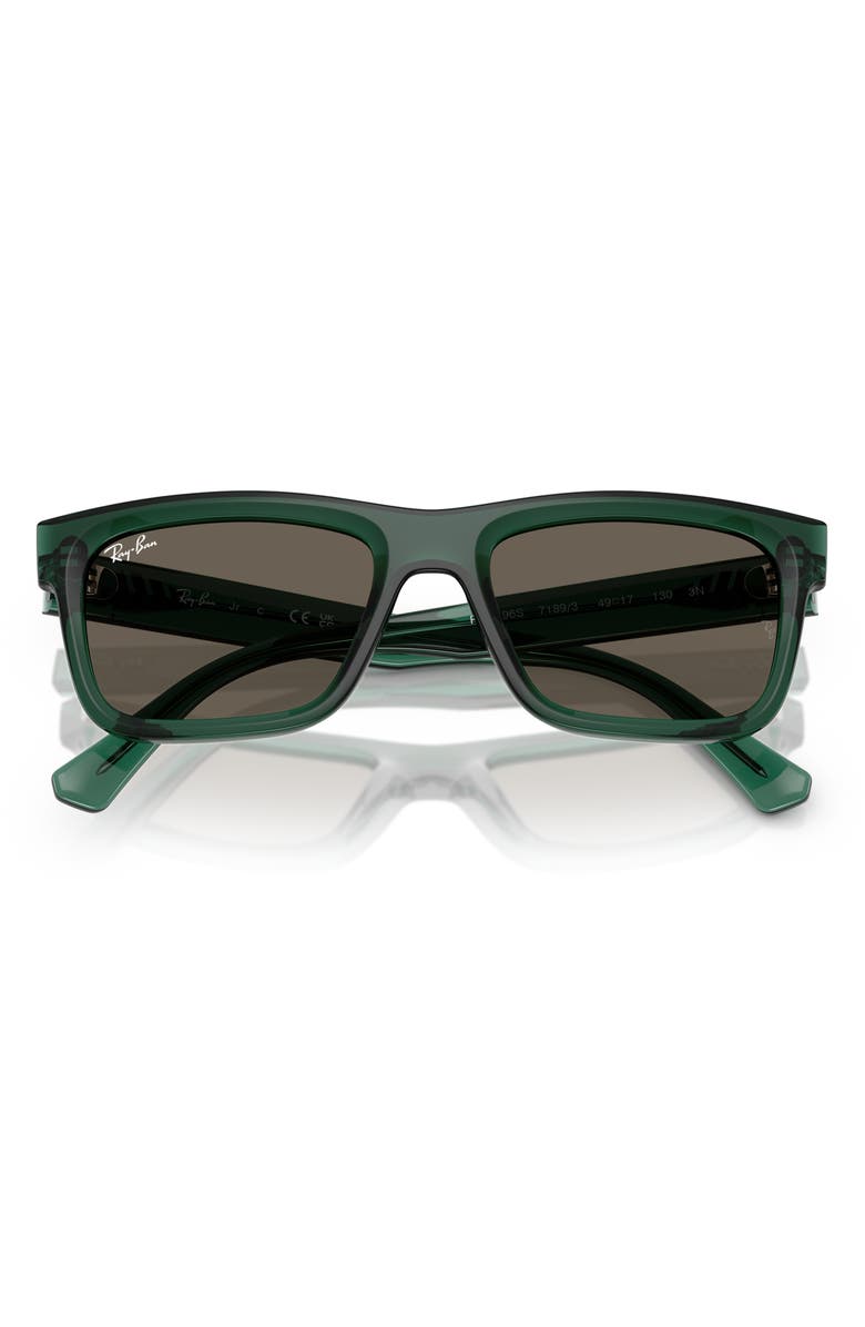 Ray-Ban Kids' 49mm Rectangular Sunglasses, Alternate, color, Transparent Green