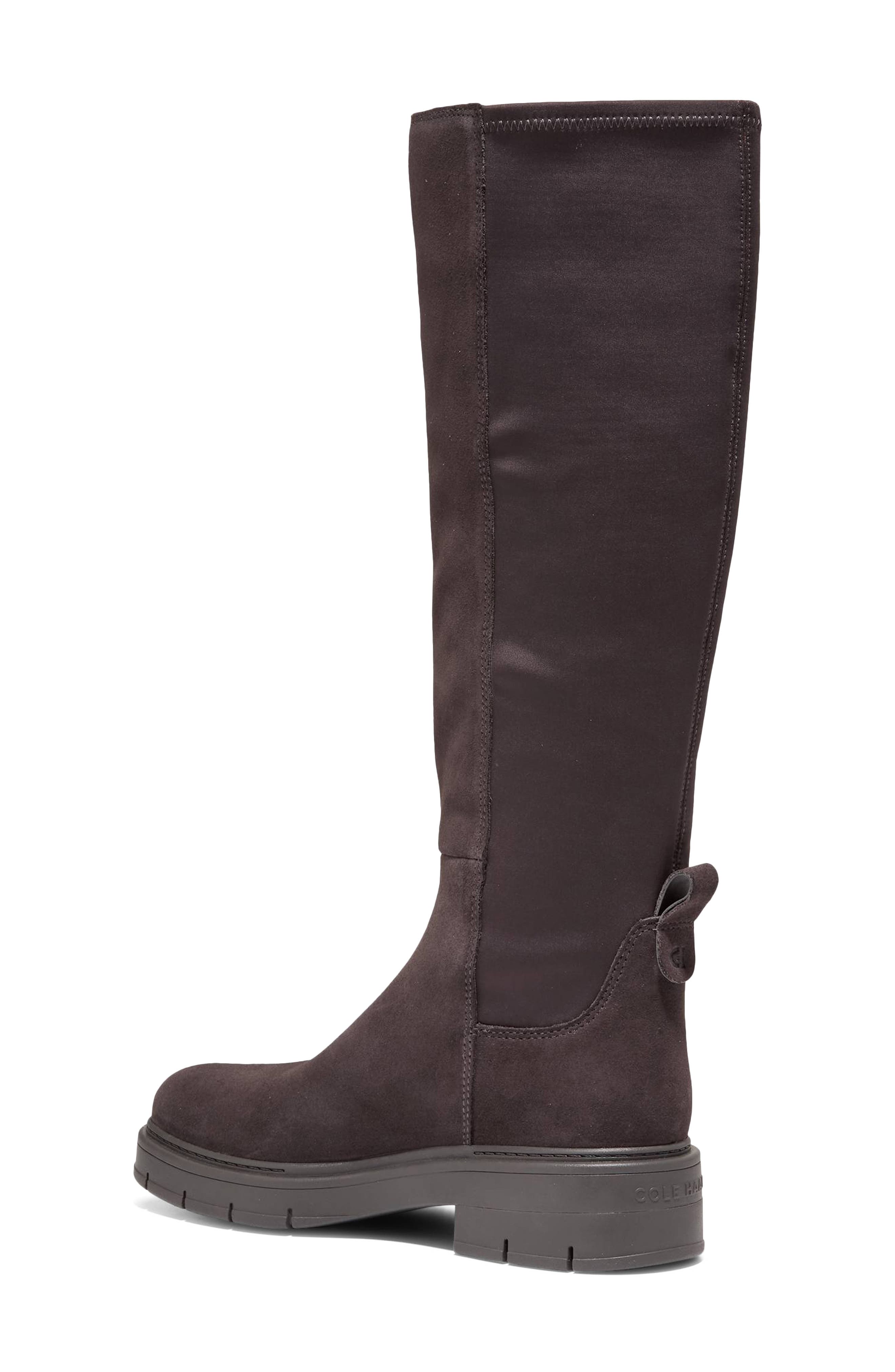 Grand Flex Fenella Waterproof Leather Knee High Boot, Alternate, color, DARK CHOCOLATE SUEDE WP