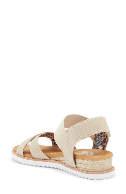 Skechers Desert Kiss Wedge Sandal In Natural