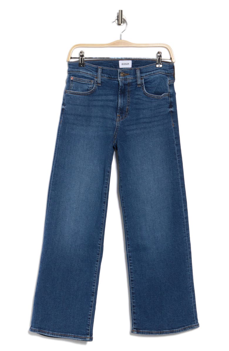 Hudson Jeans Rosalie High Waist Raw Hem Wide Leg Jeans, Alternate, color,