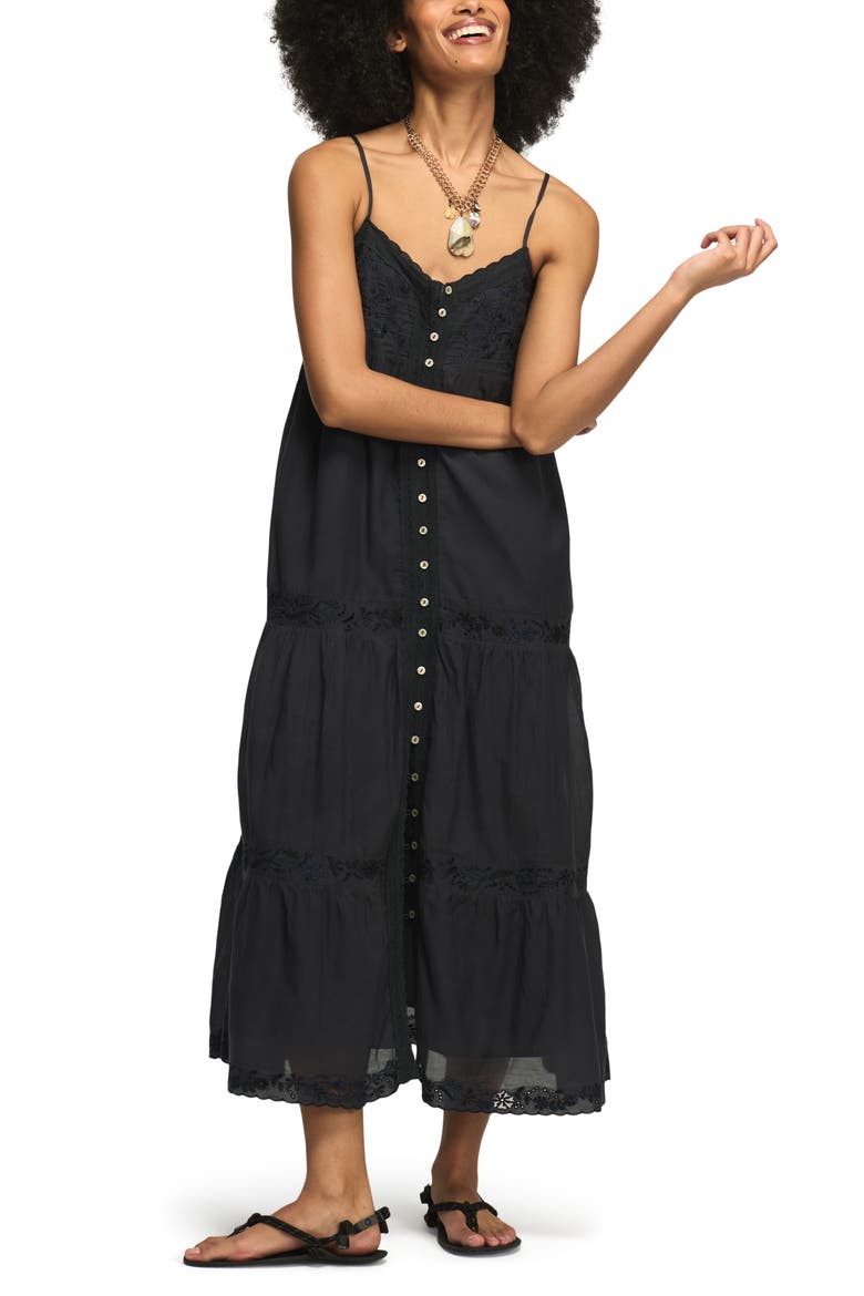 Eyelet Embroidery A-Line Dress, Alternate, color, INDIA INK