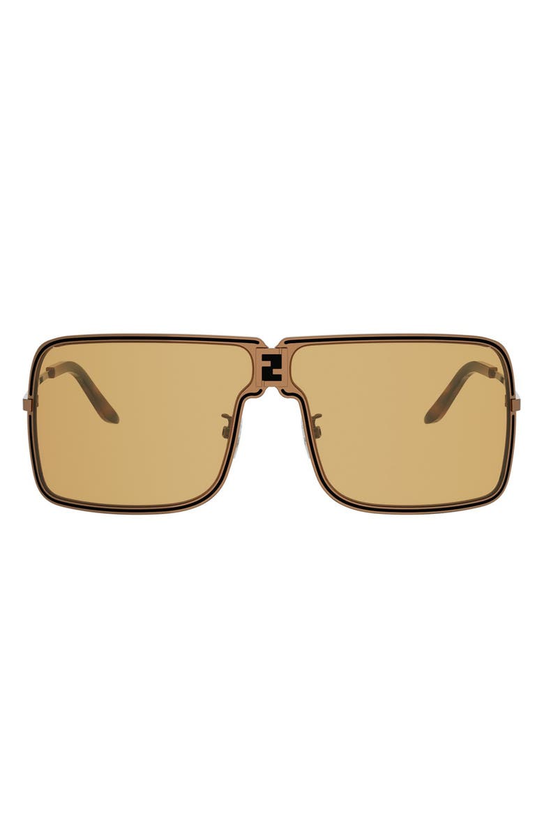 Fendi ness 67.2mm Oversize Mask Sunglasses, Main, color, 