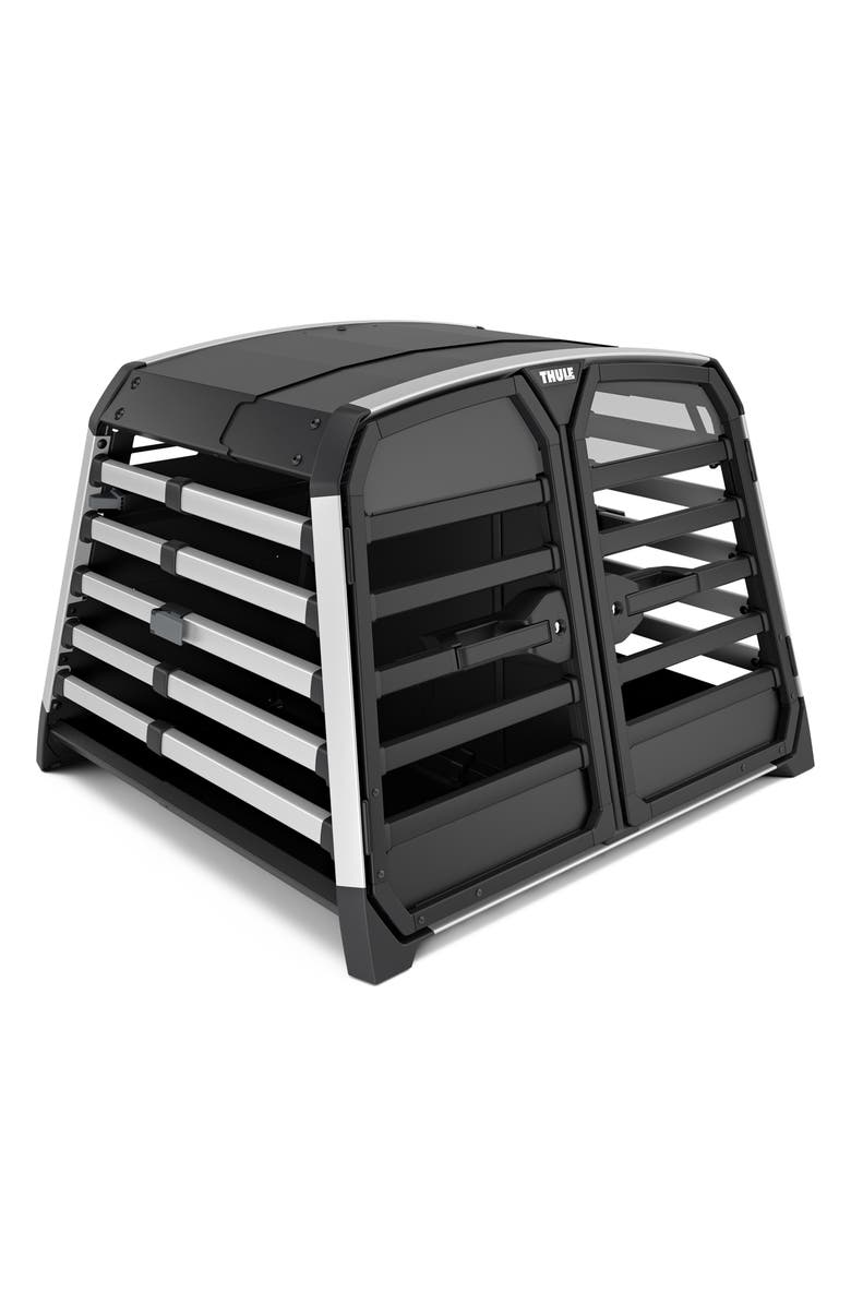 Thule Allax Double Medium Dog Travel Crate, Main, color, Black/ Silver
