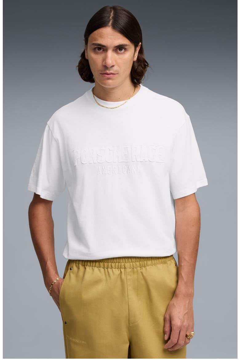 Porsche Legacy Lifestyle Cotton Graphic T-Shirt, Alternate, color, PUMA WHITE