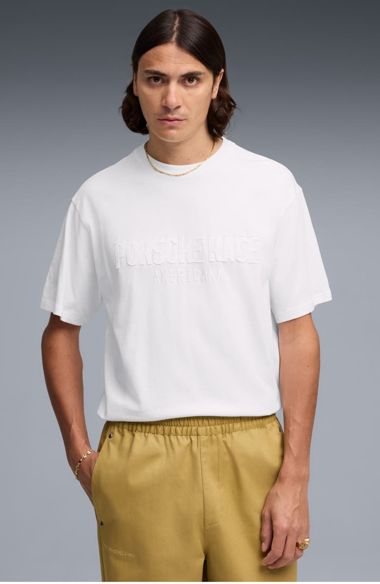 PUMA Porsche Legacy Lifestyle Cotton Graphic T-Shirt, Alternate, color, Puma White