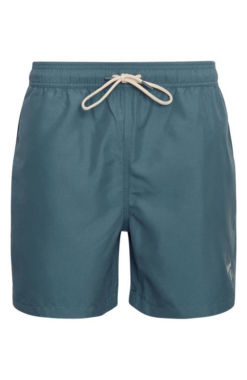 Barbour Staple Logo 5 Swim Shorts In Vintage Teal