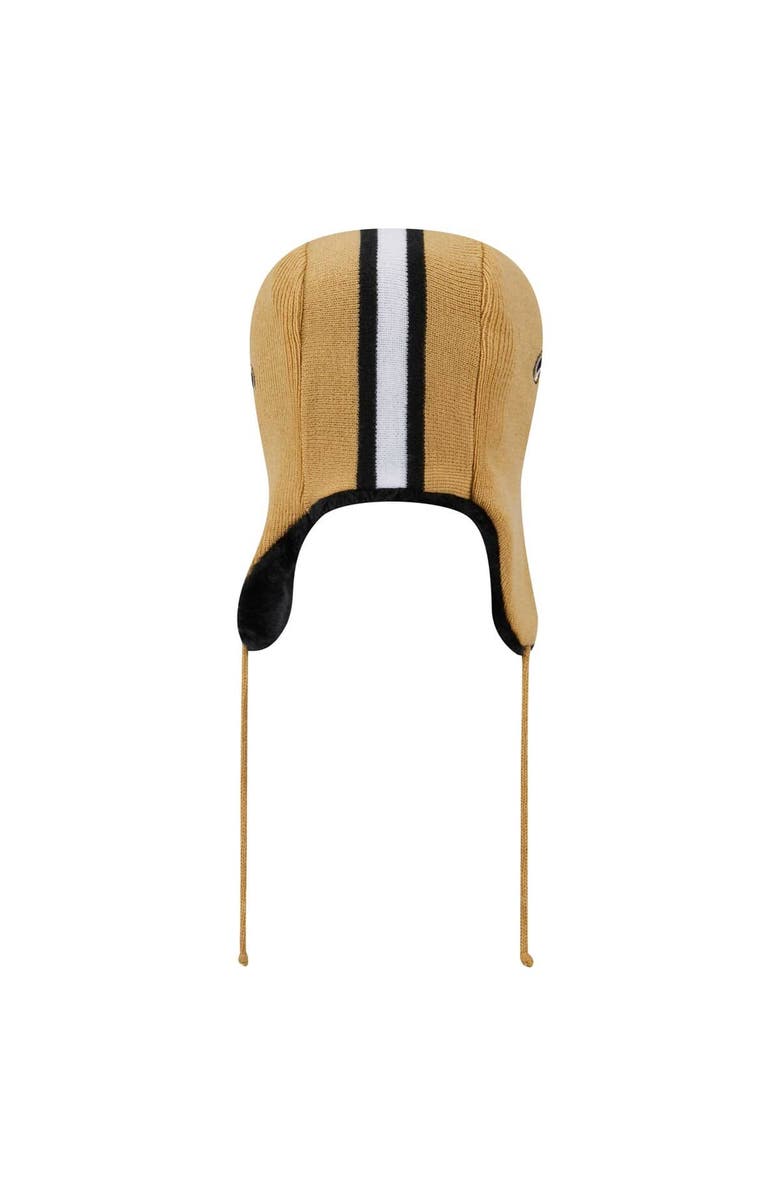 New Era Men's New Era Gold New Orleans Saints Helmet Head Trapper Knit Hat, Alternate, color, Gold