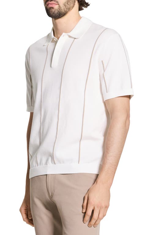 Theory Regular Fit Short Sleeve Striped Polo Sweater