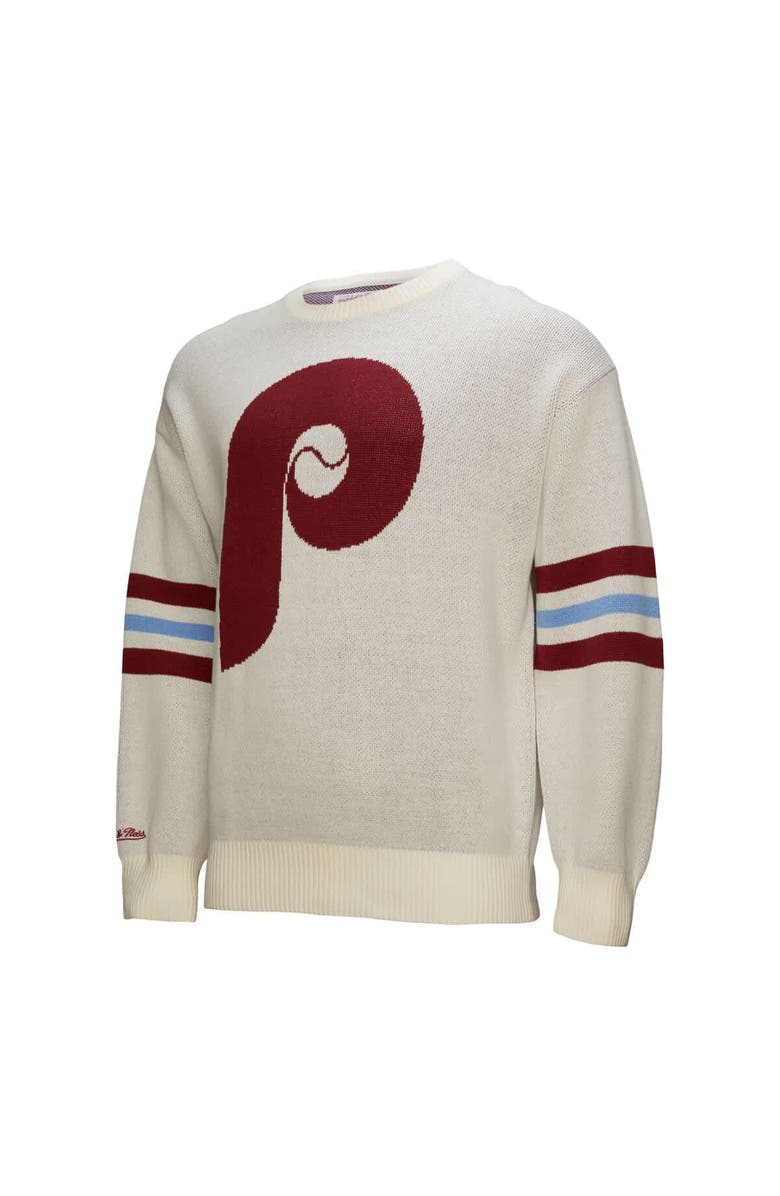 Mitchell & Ness Men's Mitchell & Ness Cream Philadelphia Phillies Retro Pullover Sweater, Alternate, color, Cream