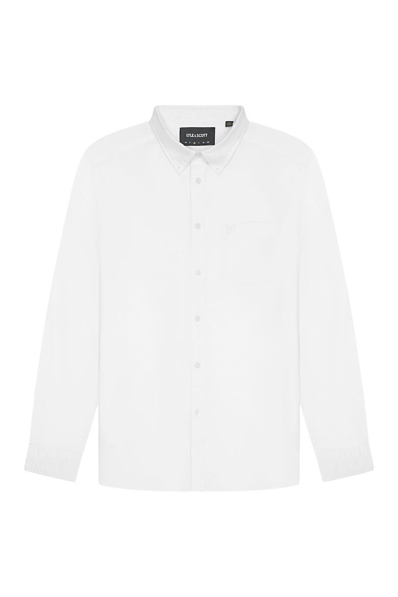 Tonal Eagle Plain Oxford Shirt, Alternate, color, White