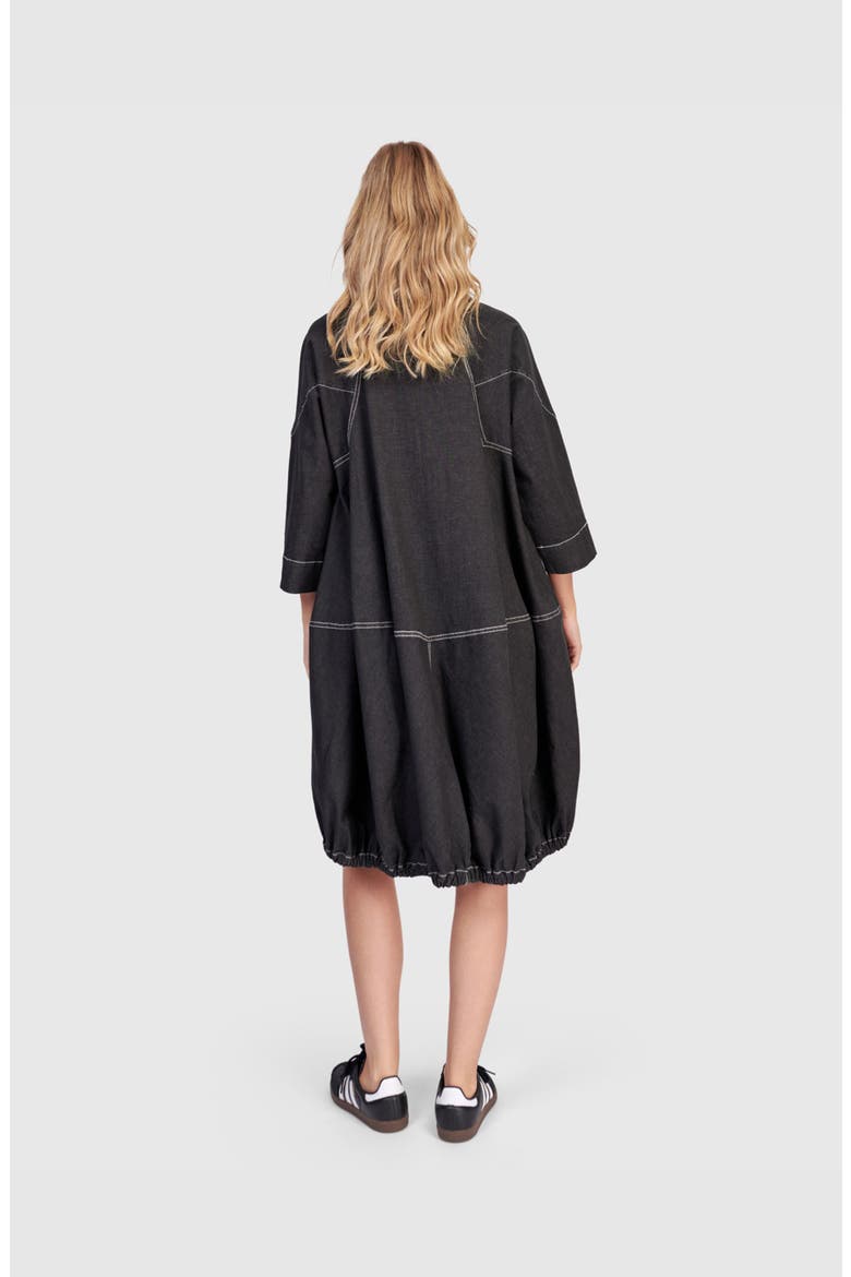 Panama Oversized Shirt Dress, Alternate, color, Black
