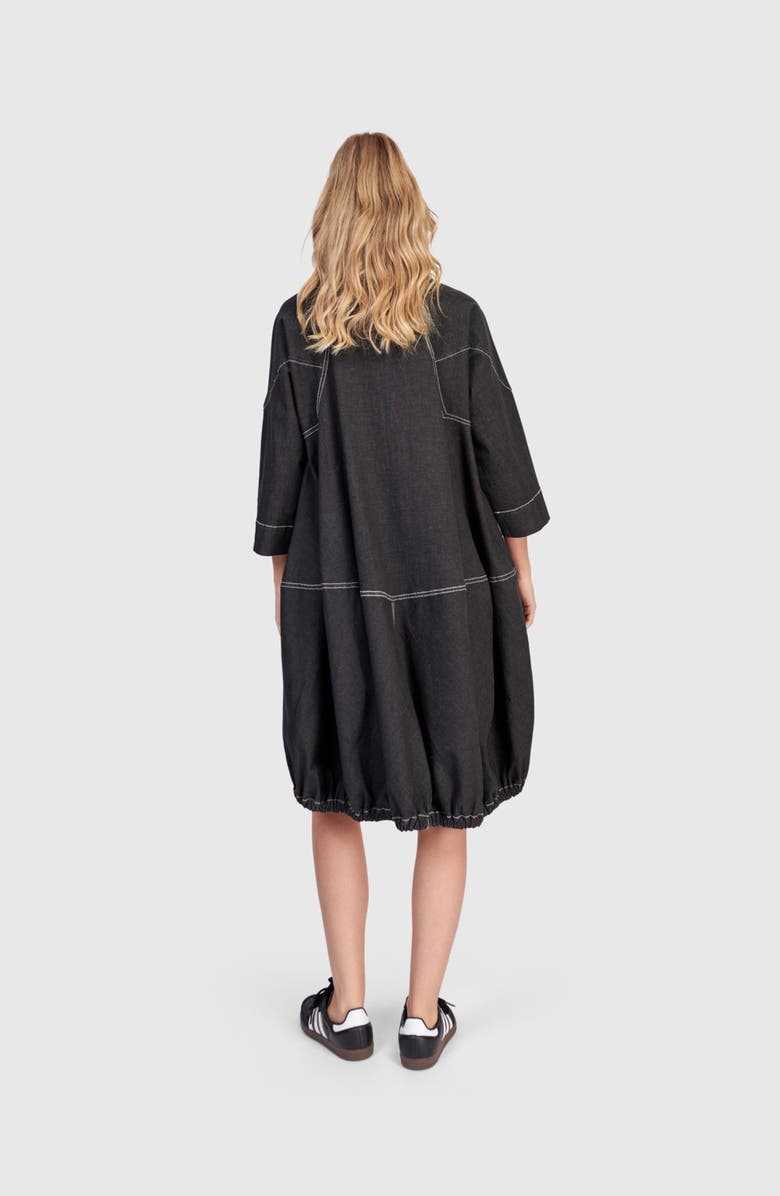 Alembika Panama Oversized Shirt Dress, Alternate, color, Black