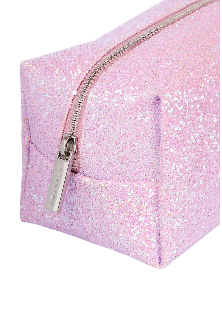 Skinny Dip Pink Glitsy Makeup Bag, Alternate, color, NO COLOR