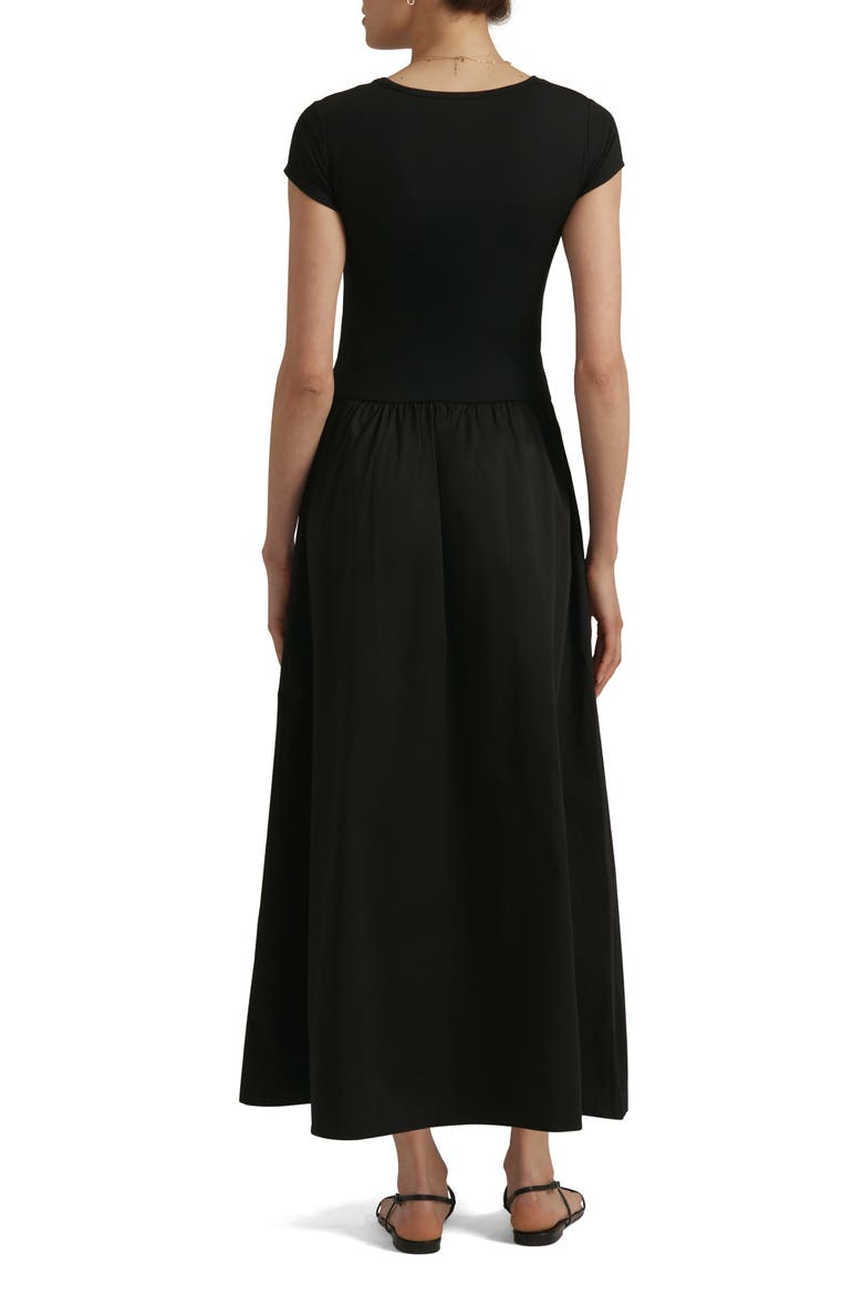 The Madison Mixed Media Dress, Alternate, color, BLACK